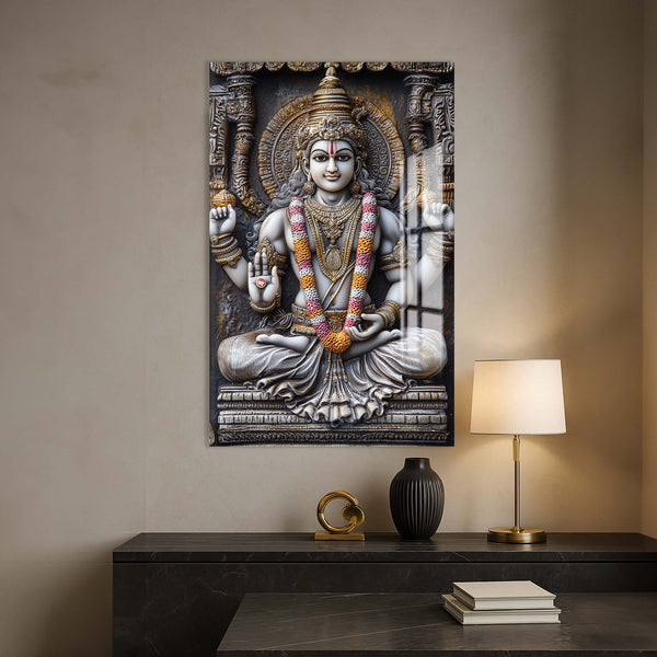Hindu Tanrısı Cam Tablo