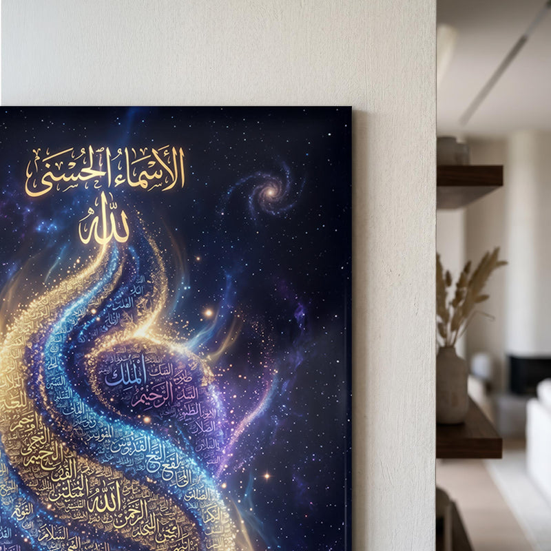 Esmaül Hüsna Galaksi Cam Tablo – Cam Tablo