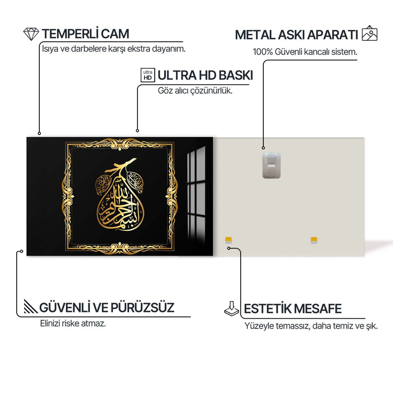 Besmele Hattı Cam Tablo – Cam Tablo