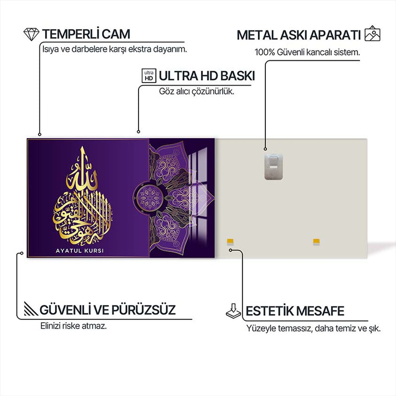 Ayetel Kürsi Cam Tablo – Cam Tablo