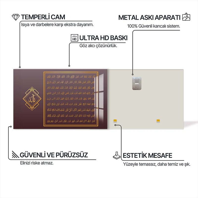 Esmaül Hüsna Cam Tablo – Cam Tablo
