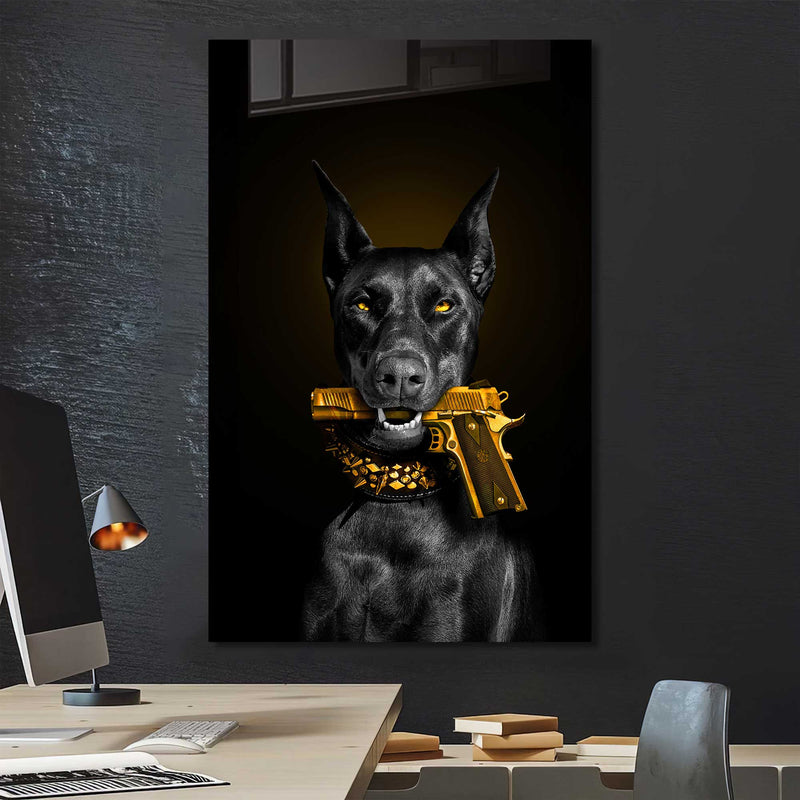 Asil Doberman Cam Tablo – Cam Tablo