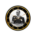 Şapkalı Atatürk Portresi Cam Duvar Saati