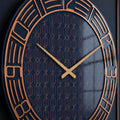 Art Deco Lacivert Cam Duvar Saati