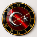 Kızıl Hilal Kadranı Cam Duvar Saati
