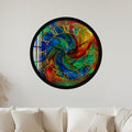 Vitray Spiral Cam Duvar Saati