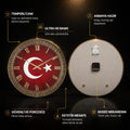 Türk Bayrağı Cam Duvar Saati