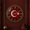 Türk Bayrağı Cam Duvar Saati