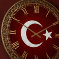 Türk Bayrağı Cam Duvar Saati