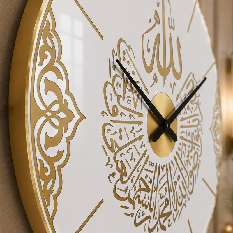 Ayetel Kürsi Cam Duvar Saati