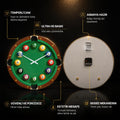 Bilardo Masası Zamanı Cam Duvar Saati