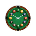 Bilardo Masası Zamanı Cam Duvar Saati