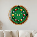 Bilardo Masası Zamanı Cam Duvar Saati