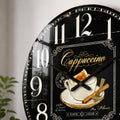 Kahve Kokulu Cappuccino Köşesi Cam Duvar Saati