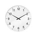 Minimal Beyaz Rakamlı Saat Cam Duvar Saati
