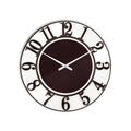 Beyaz-Bordo Açık Çerçeveli Saat Cam Duvar Saati