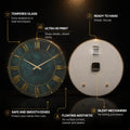 Zümrüt Roma Kadranı Cam Duvar Saati