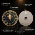 Atatürk Portre Cam Duvar Saati