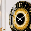 Altın Zarafet Kadranı Cam Duvar Saati