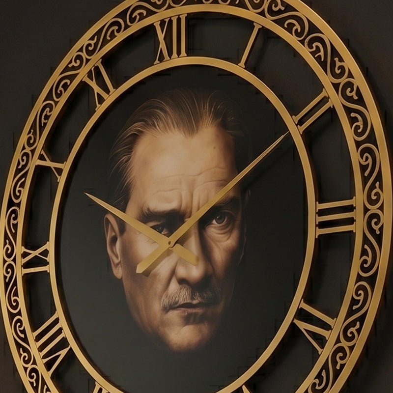 Atatürk Komutan Cam Duvar Saati