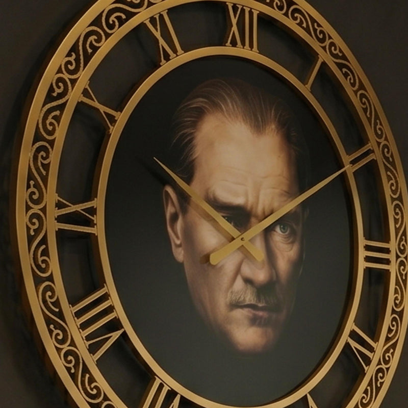 Atatürk Komutan Cam Duvar Saati