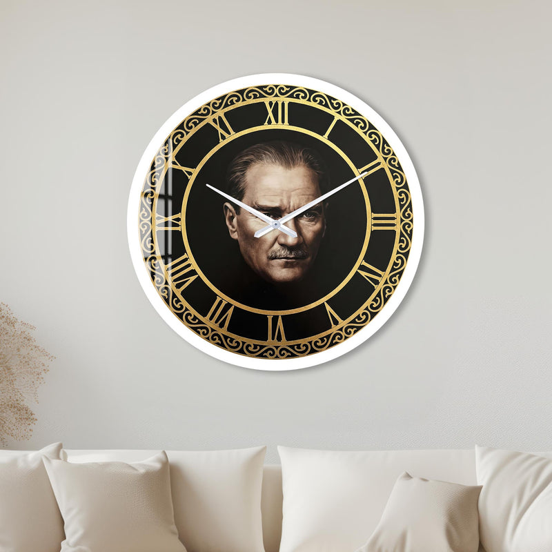 Atatürk Komutan Cam Duvar Saati
