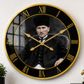 Atatürk Klasik Portre Cam Duvar Saati