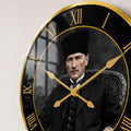 Atatürk Klasik Portre Cam Duvar Saati