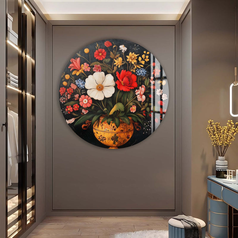 Floria Yuvarlak Cam Tablo – Cam Tablo