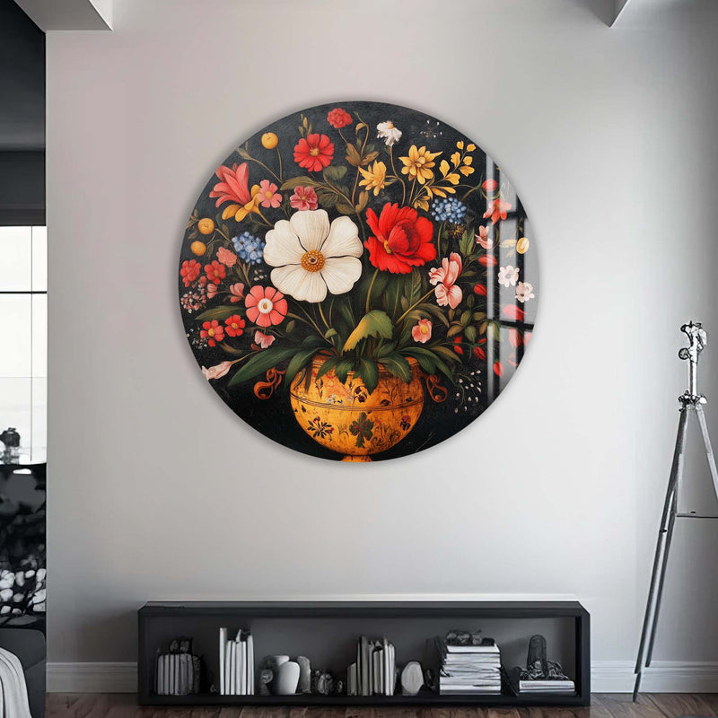 Floria Yuvarlak Cam Tablo – Cam Tablo