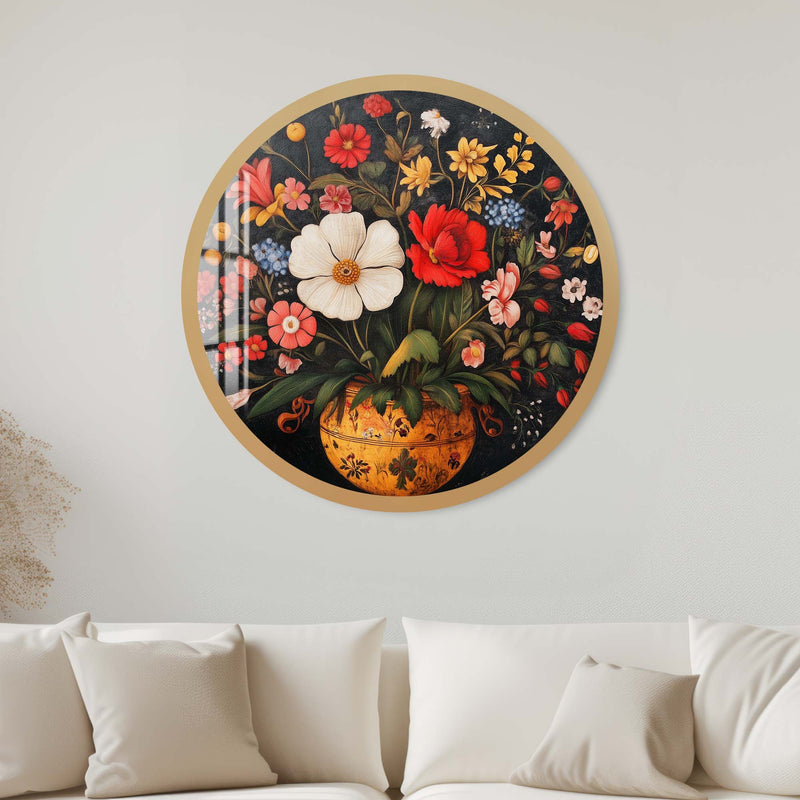Floria Yuvarlak Cam Tablo – Cam Tablo