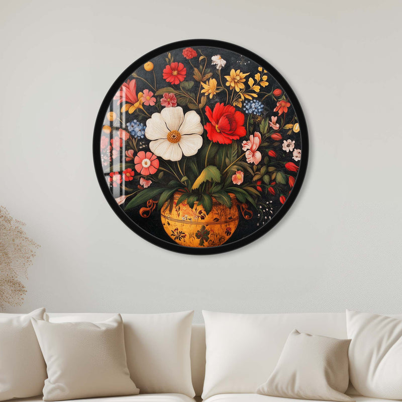 Floria Yuvarlak Cam Tablo – Cam Tablo