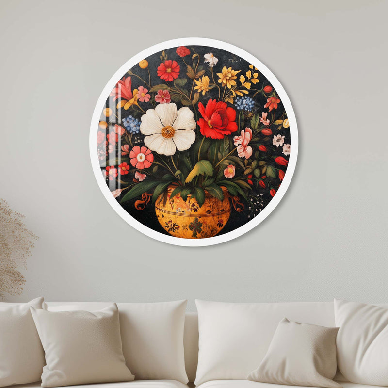 Floria Yuvarlak Cam Tablo – Cam Tablo