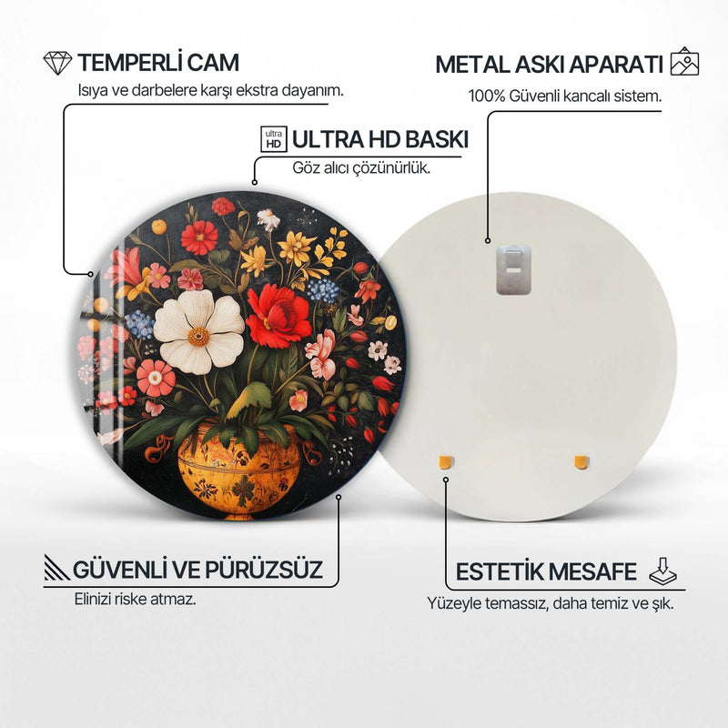 Floria Yuvarlak Cam Tablo – Cam Tablo