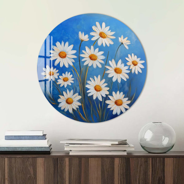 Blossae Yuvarlak Cam Tablo