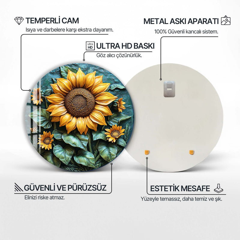 Florena Yuvarlak Cam Tablo – Cam Tablo