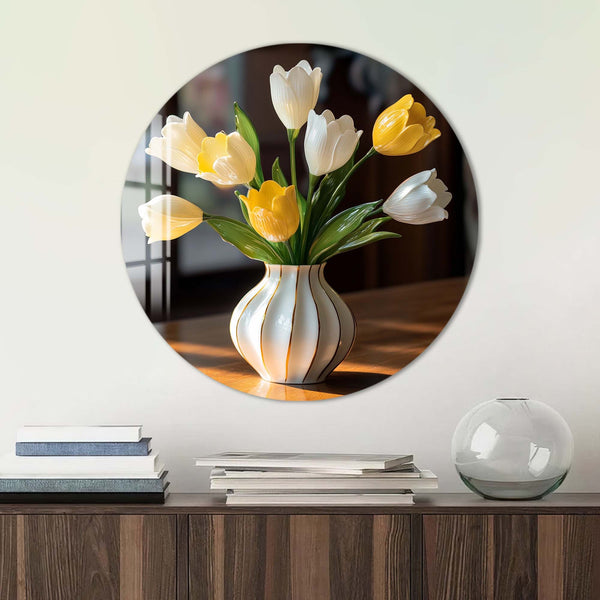 Linaria Yuvarlak Cam Tablo