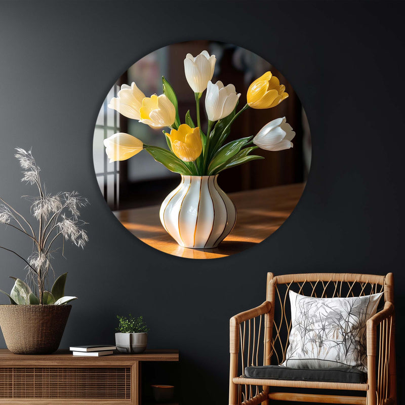 Linaria Yuvarlak Cam Tablo