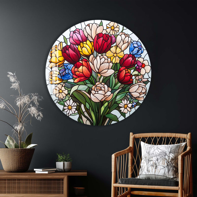 Florise Yuvarlak Cam Tablo – Cam Tablo