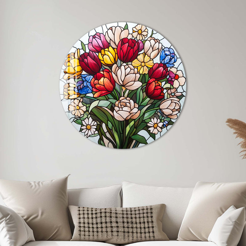 Florise Yuvarlak Cam Tablo – Cam Tablo