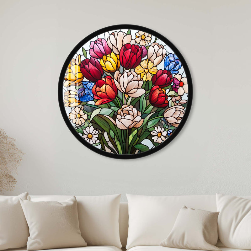 Florise Yuvarlak Cam Tablo – Cam Tablo