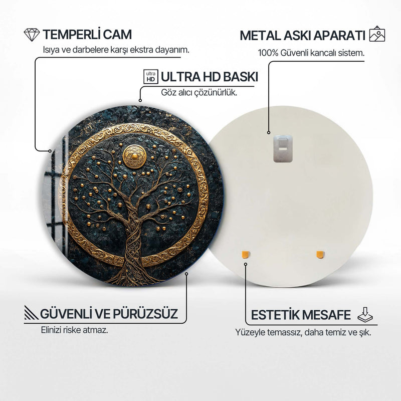Aranée Yuvarlak Cam Tablo – Cam Tablo