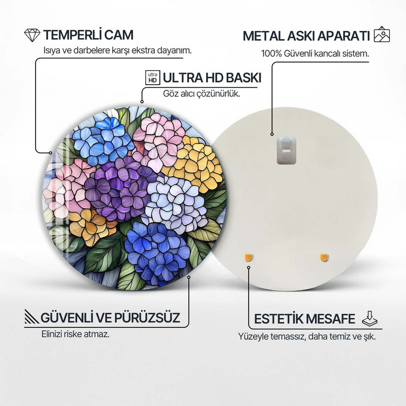 Veloura Yuvarlak Cam Tablo