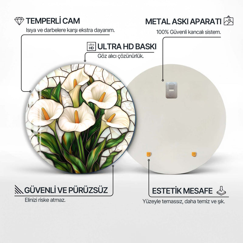 Miraflore Yuvarlak Cam Tablo