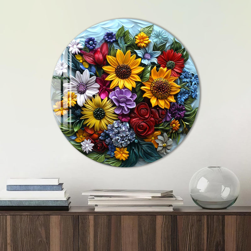 Florinelle Yuvarlak Cam Tablo – Cam Tablo