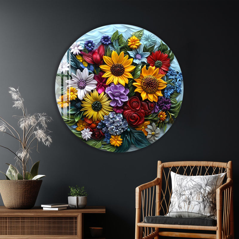 Florinelle Yuvarlak Cam Tablo – Cam Tablo