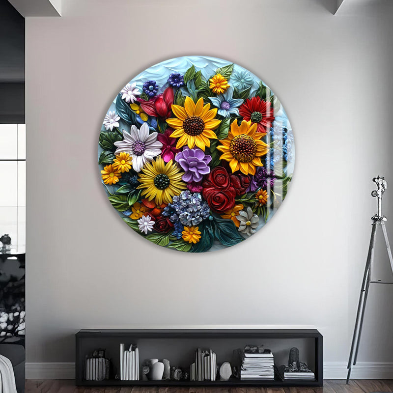 Florinelle Yuvarlak Cam Tablo – Cam Tablo