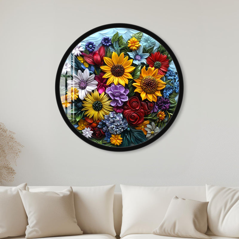 Florinelle Yuvarlak Cam Tablo – Cam Tablo