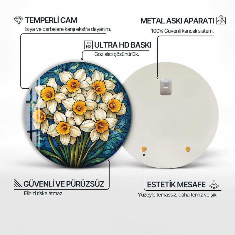 Lysera Yuvarlak Cam Tablo