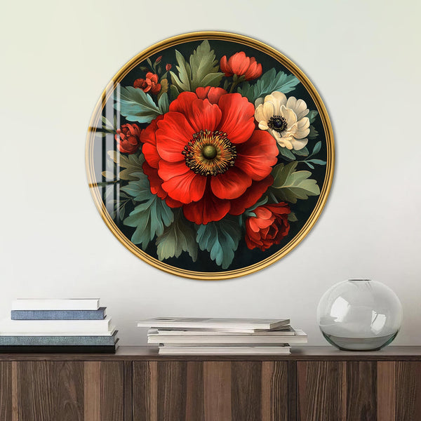 Floralis Yuvarlak Cam Tablo